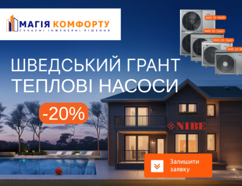 Шведський грант -20% на теплові насоси Nibe 2025 році